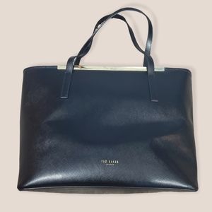 Ted Baker Cross Hatched Leather Zip Tote